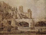 Thomas Girtin Die Kathedrale von Durham und die Brucke, vom Flub Wear aus gesehen Sweden oil painting artist